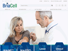 Tablet Screenshot of briacell.com